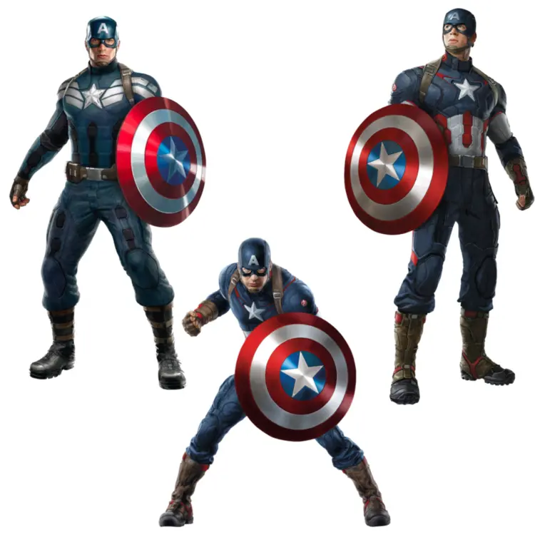 Three Captain America Poses