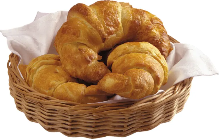 Basket of Fresh Croissants