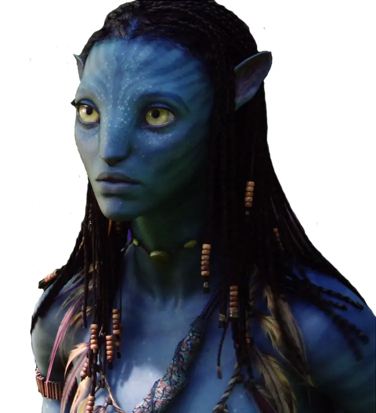 Blue Alien Character Close-Up