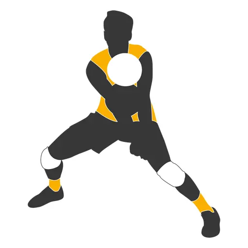 Volleyball Player Receiving the Ball