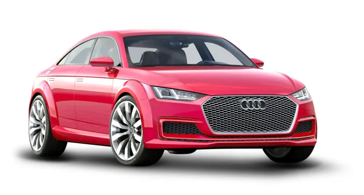 Red Audi Coupe with Sporty Design