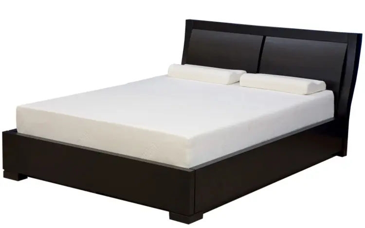 Sleek Bed with Black Frame