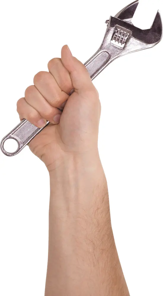 Hand Holding a Wrench