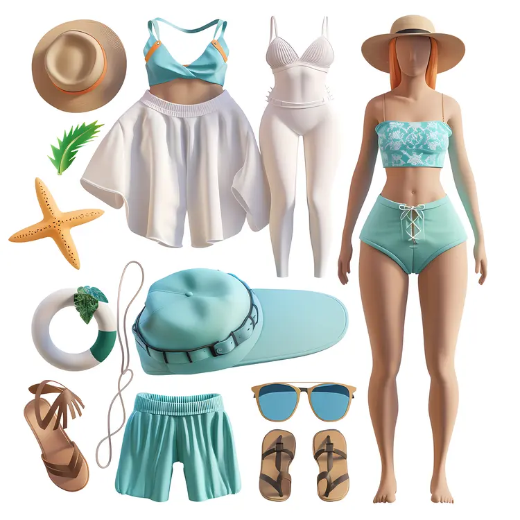 Turquoise Beach Outfit