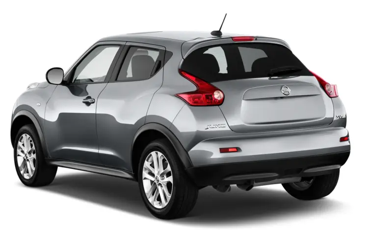 Silver Nissan Juke Compact SUV