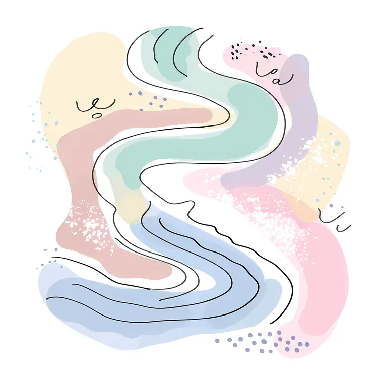 Abstract Colorful Swirl Art