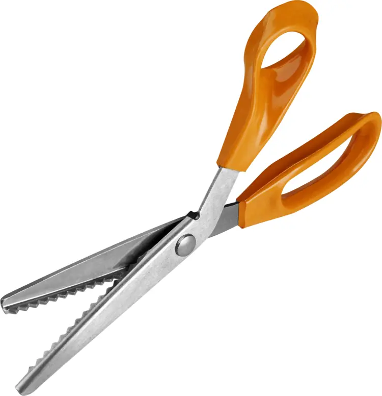 Orange Handle Pinking Shears for Fabric Cutting