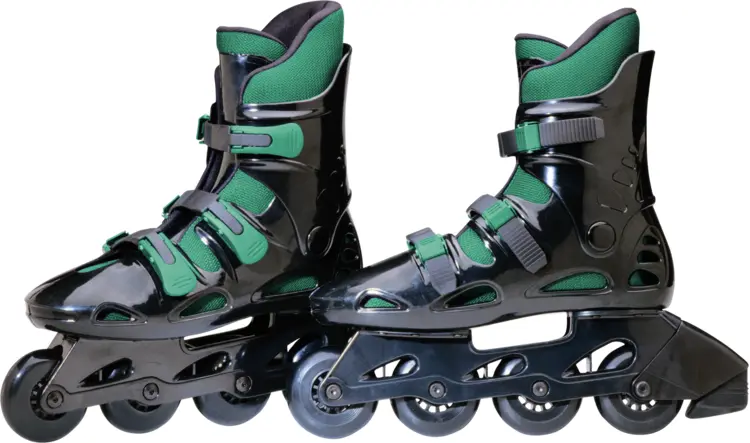 Green and Black Inline Skates for Outdoor Fun