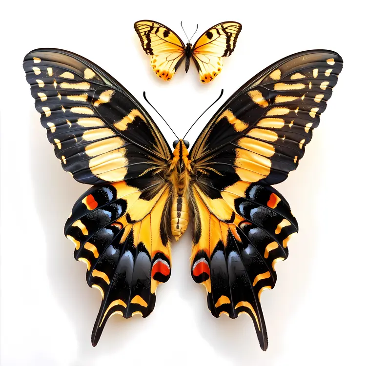Two Yellow Butterflies