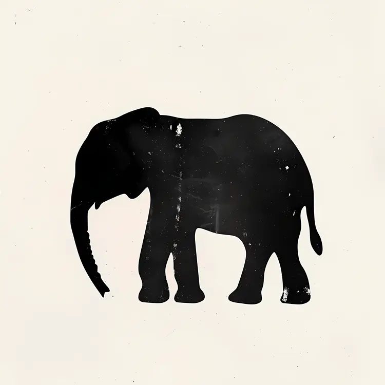 Silhouette of an Elephant