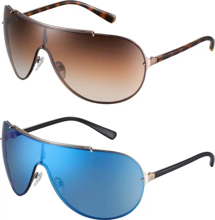 Stylish Aviator Sunglasses with Gradient and Blue Tint