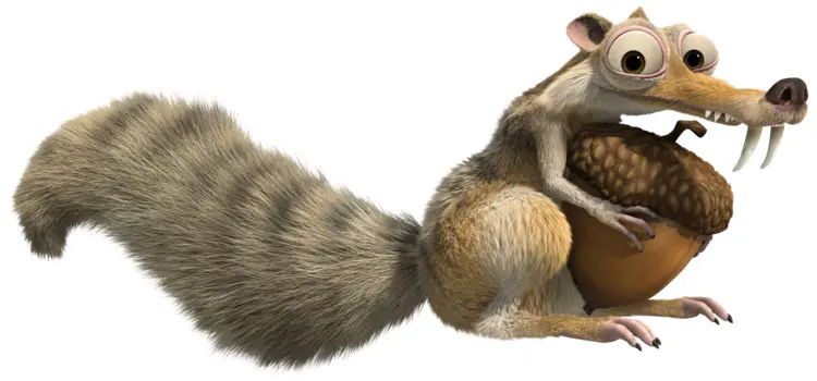 Animated Squirrel Hugging Acorn