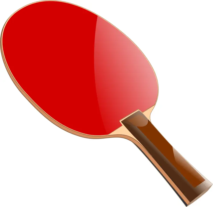 Red Table Tennis Paddle Illustration