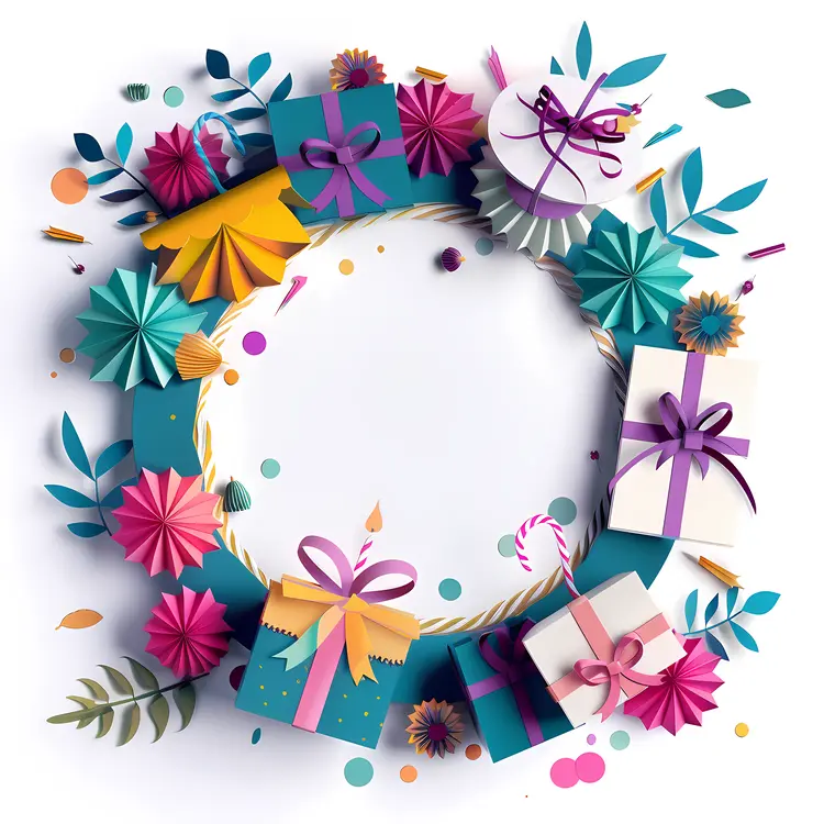 Colorful Gift Boxes with Ribbons