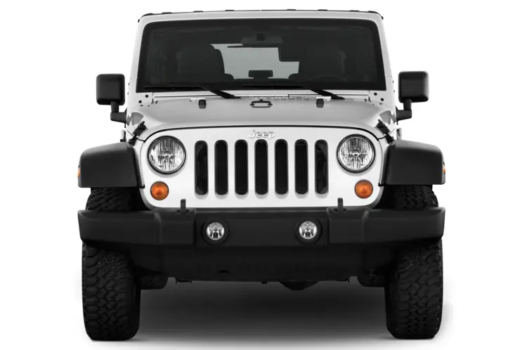 White Jeep SUV Front View