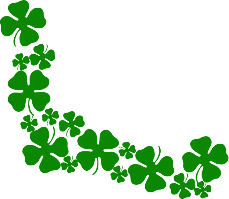 Lucky Green Four-Leaf Clovers