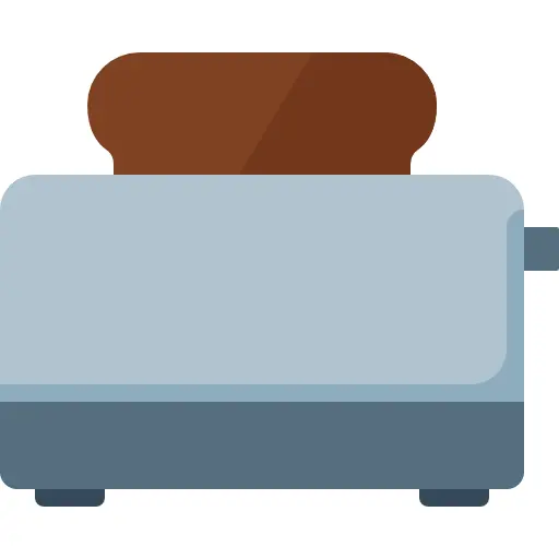 Modern Toaster with Toasted Bread