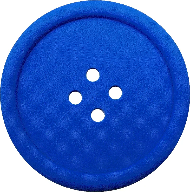 Blue Button for Sewing Projects