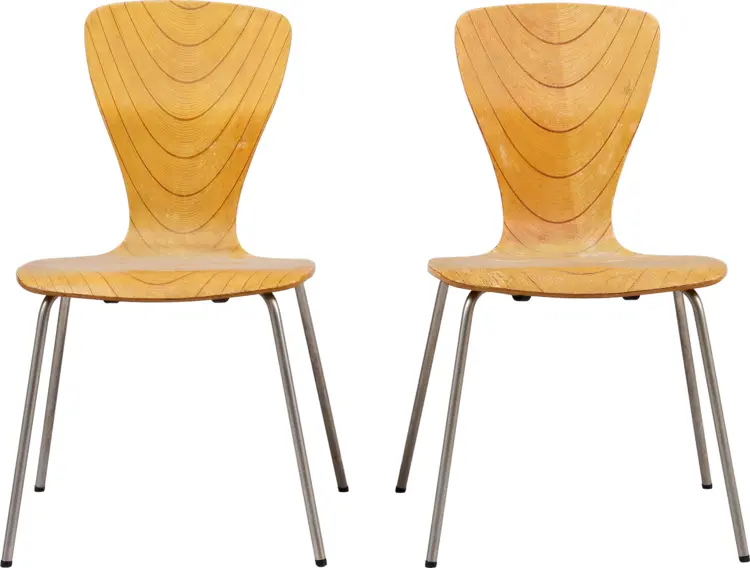 Pair of Modern Wooden Chairs