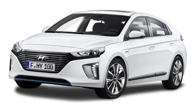 White Efficient Hatchback Car