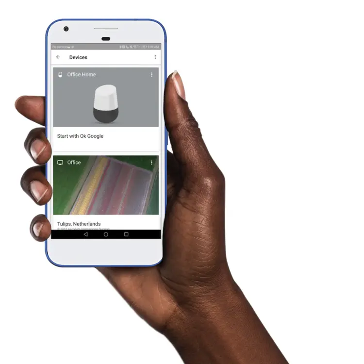 Smartphone with Google Home App