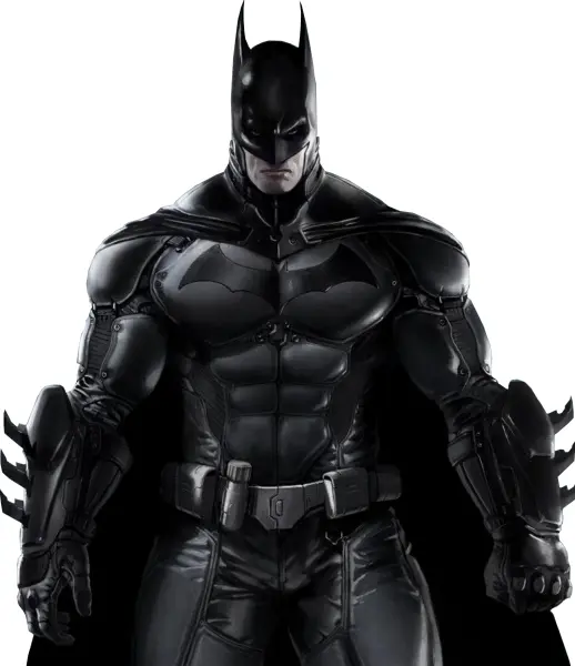 Muscular Batman in Black Suit