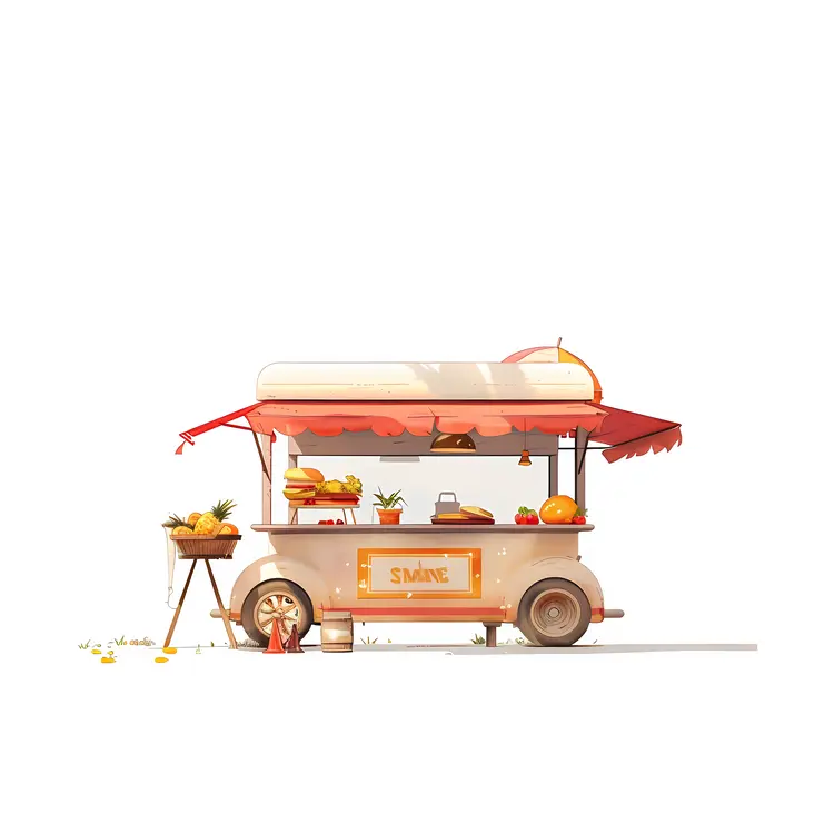 Food Cart with Street Snacks