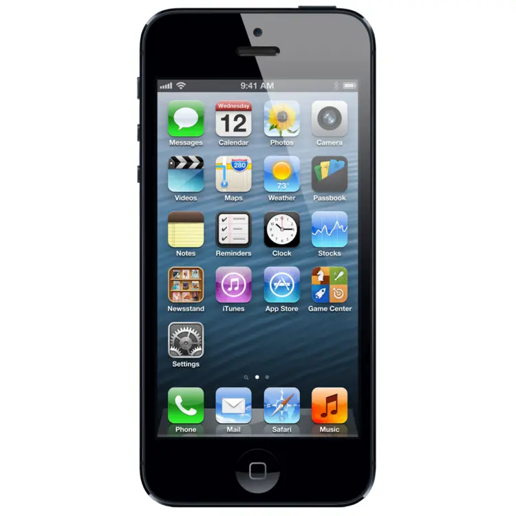 Black iPhone with Apps Displayed