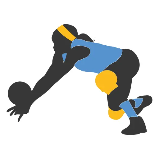 Volleyball Player Digging the Ball