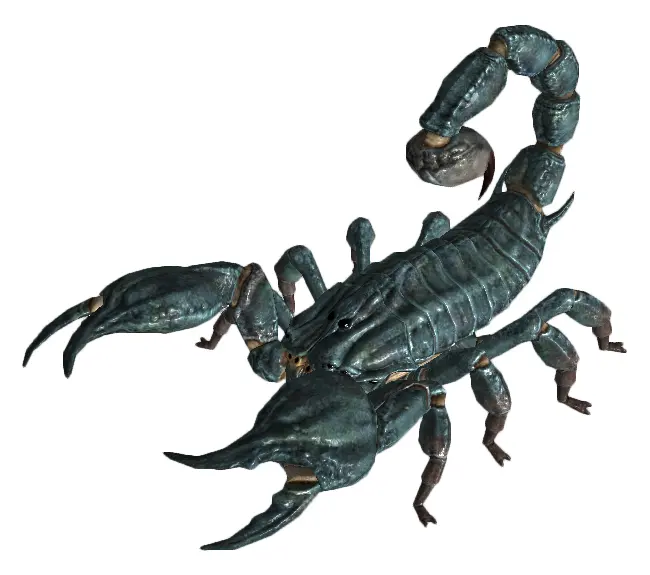 Dark Scorpion with Claws and Stinger