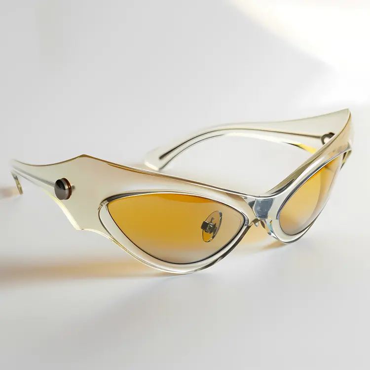 Yellow Sunglasses with Clear Frame