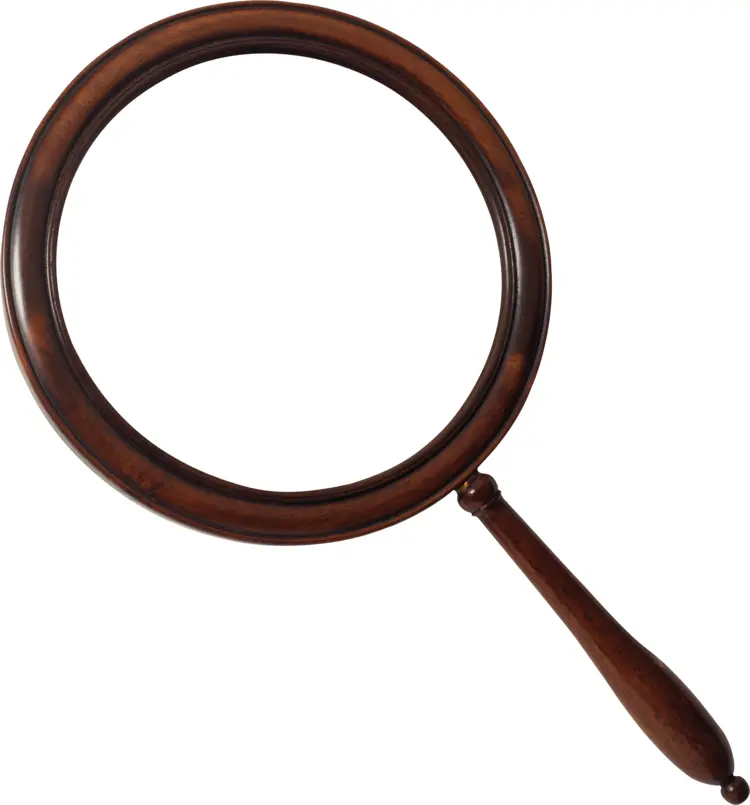 Vintage Wooden Magnifying Glass