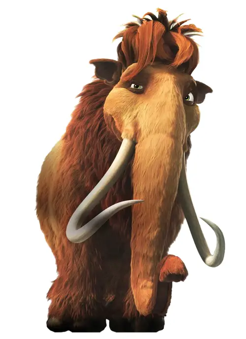 Furry Prehistoric Mammoth with Tusks