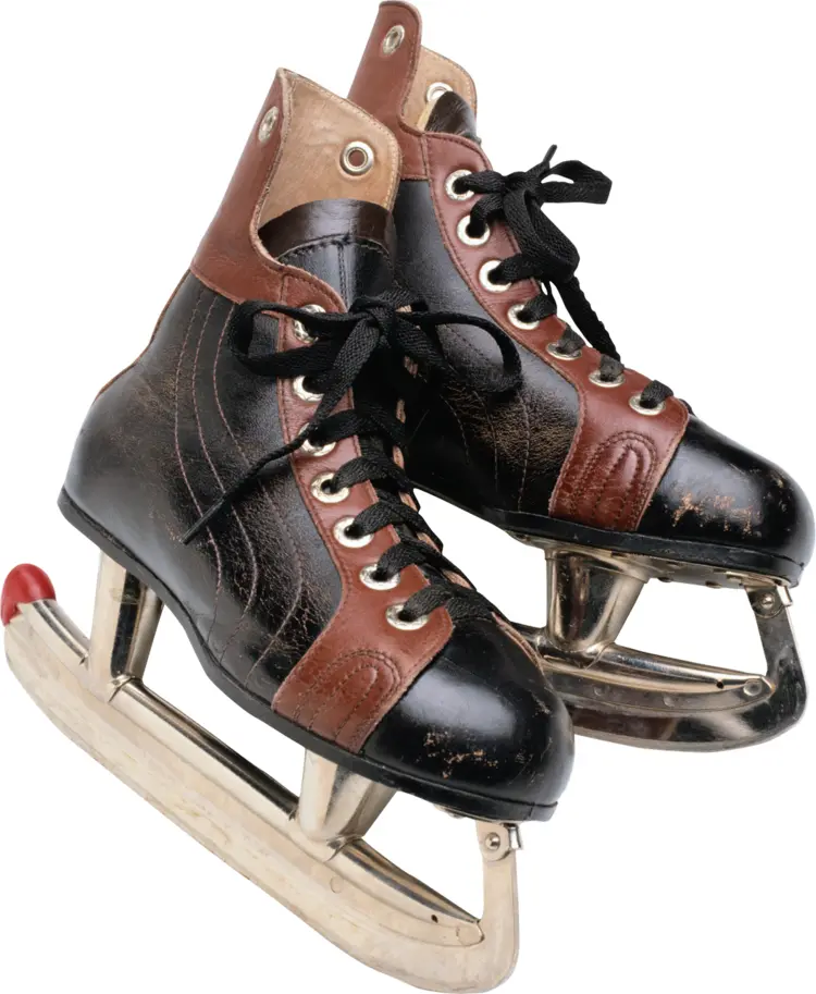 Vintage Leather Ice Skates