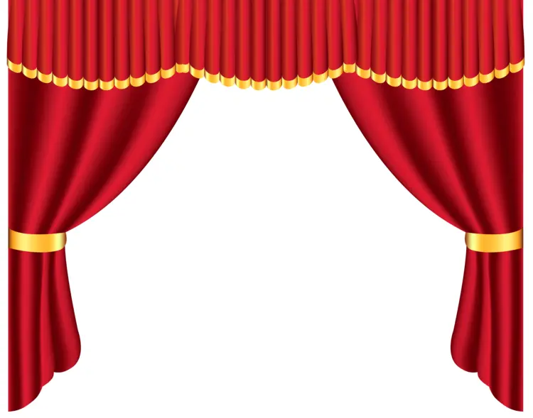Elegant Red Theater Curtain