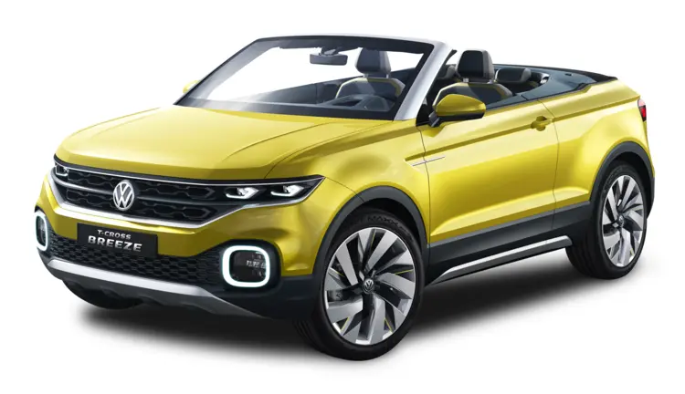 Yellow Volkswagen Convertible Car