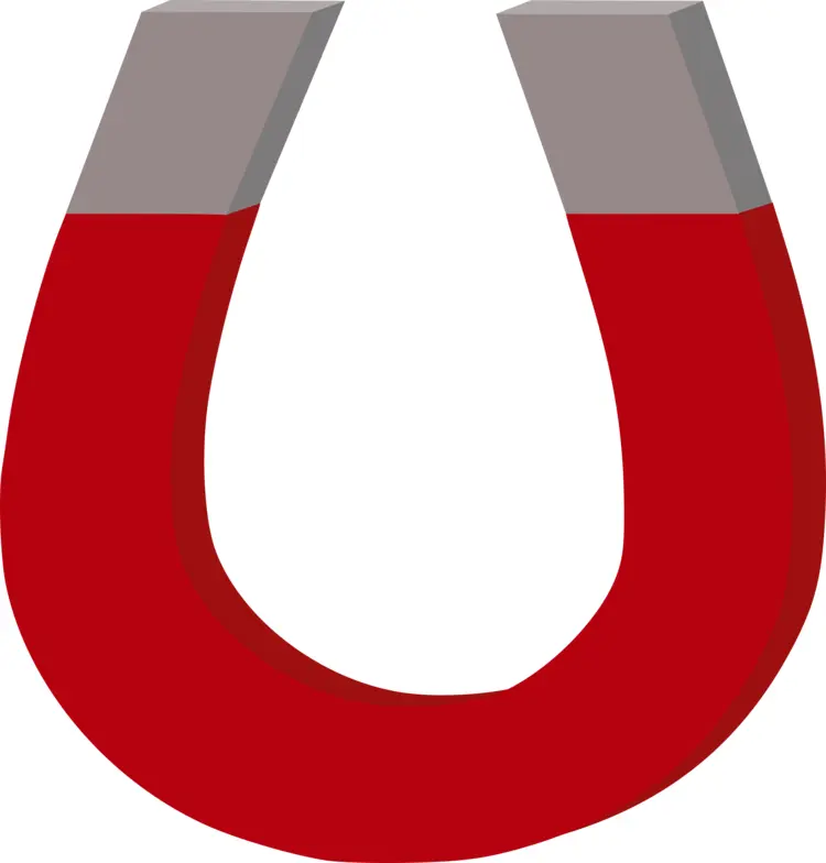 Red Horseshoe Magnet Illustration