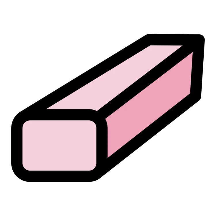 Pink Eraser in Cartoon Style
