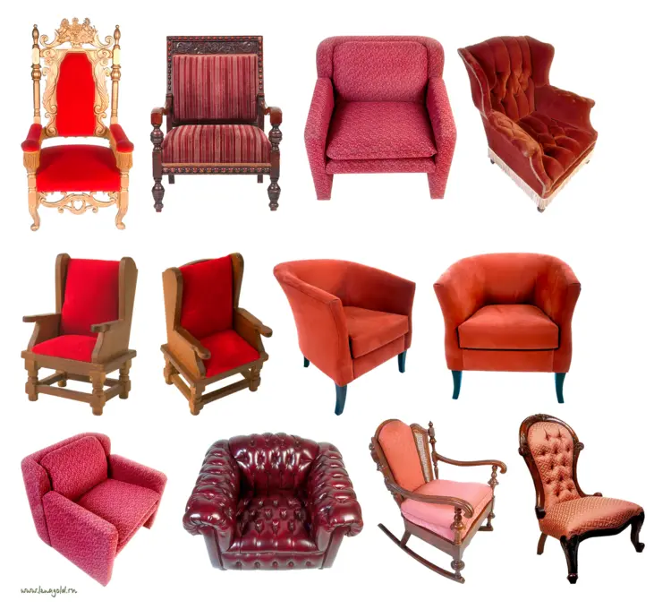 Collection of Red Armchairs