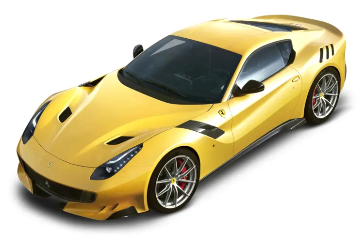 Yellow Ferrari Sports Car