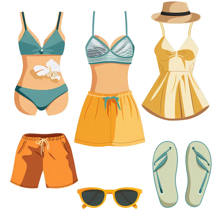Summer Bikini Set with Accessories
