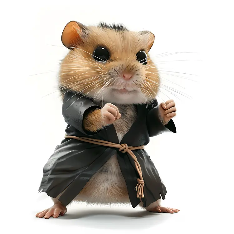 Cute Martial Arts Hamster
