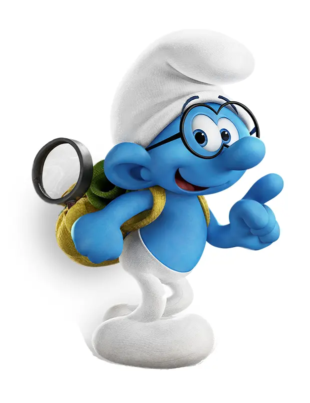 Blue Smurf with Glasses