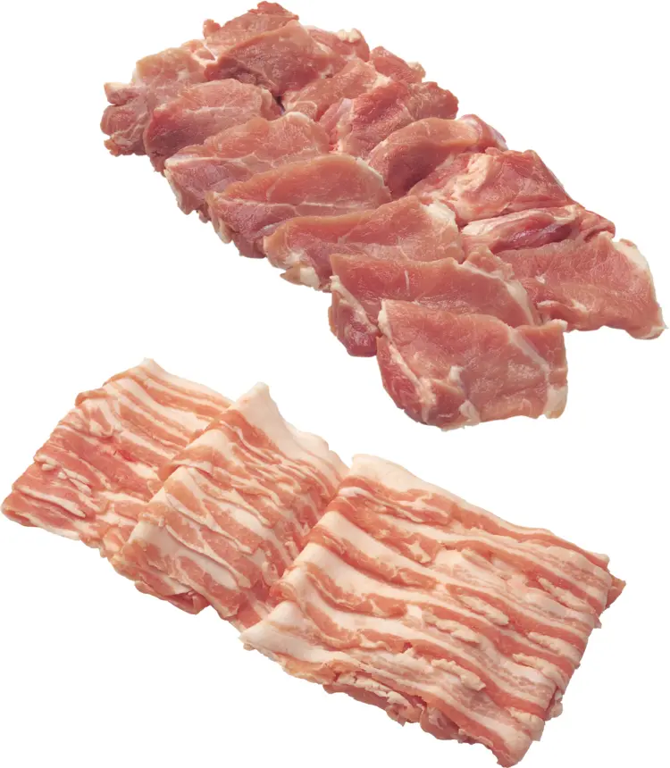 Pork and Bacon Slices
