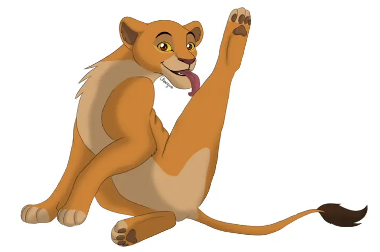 Lioness in Playful Pose