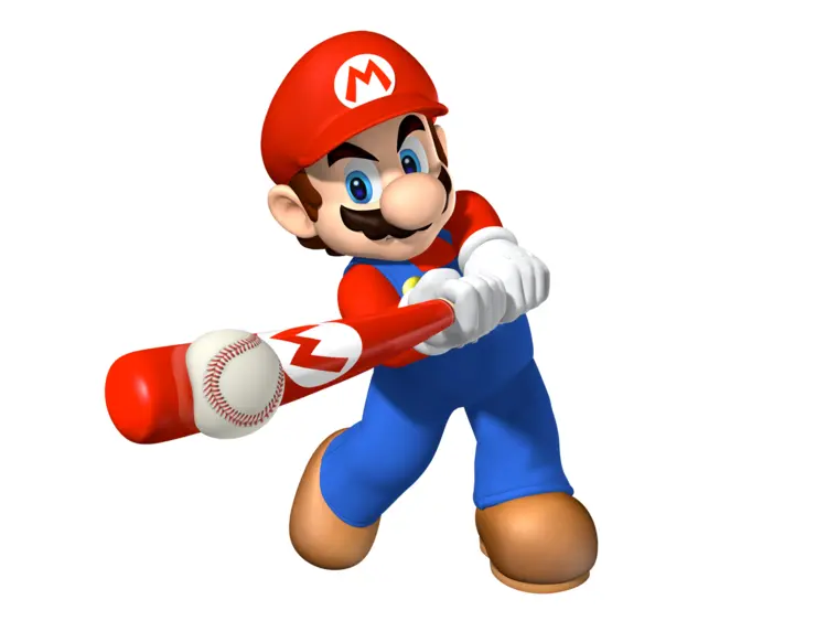 Mario Playing Baseball