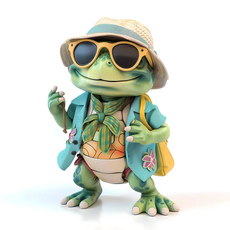 Cool Frog in Summer Outfit