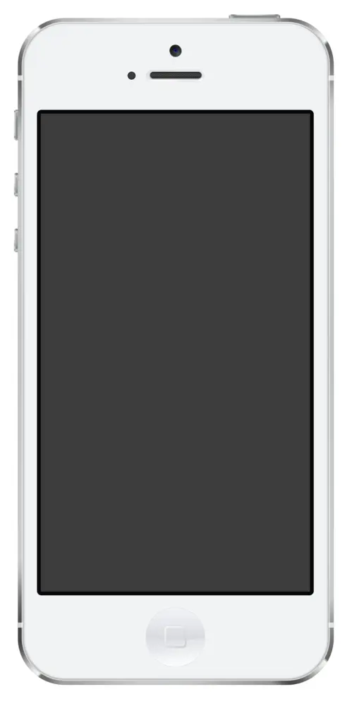 White Smartphone with Black Screen