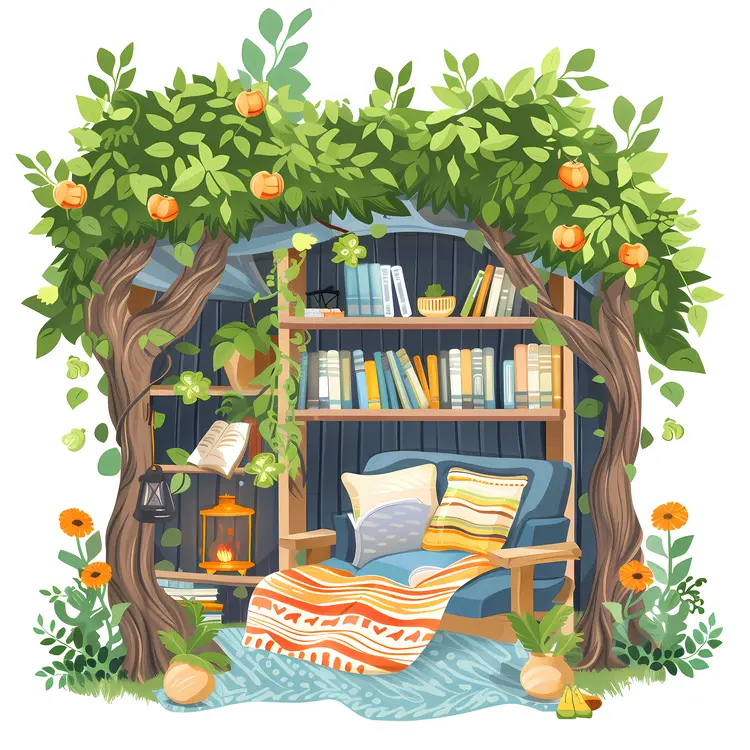 Cozy Reading Nook in Garden