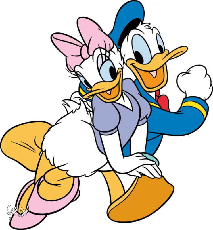 Duck Couple Running Together